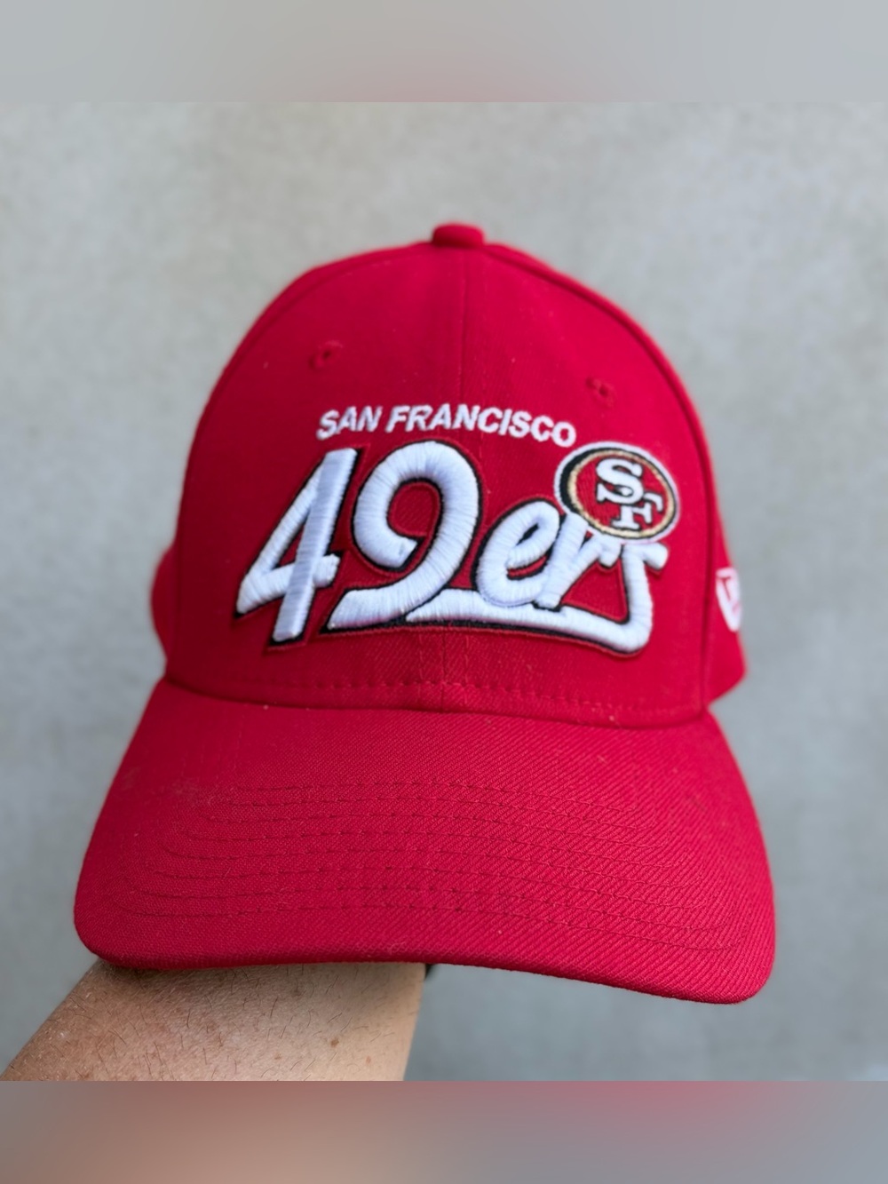 San Francisco 49ers NFL Football New Era Fitted Flex Stretch Hap-Small/ Medium